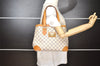 Authentic Louis Vuitton Damier Azur Hampstead PM N51207 Shoulder Tote Bag 1927J