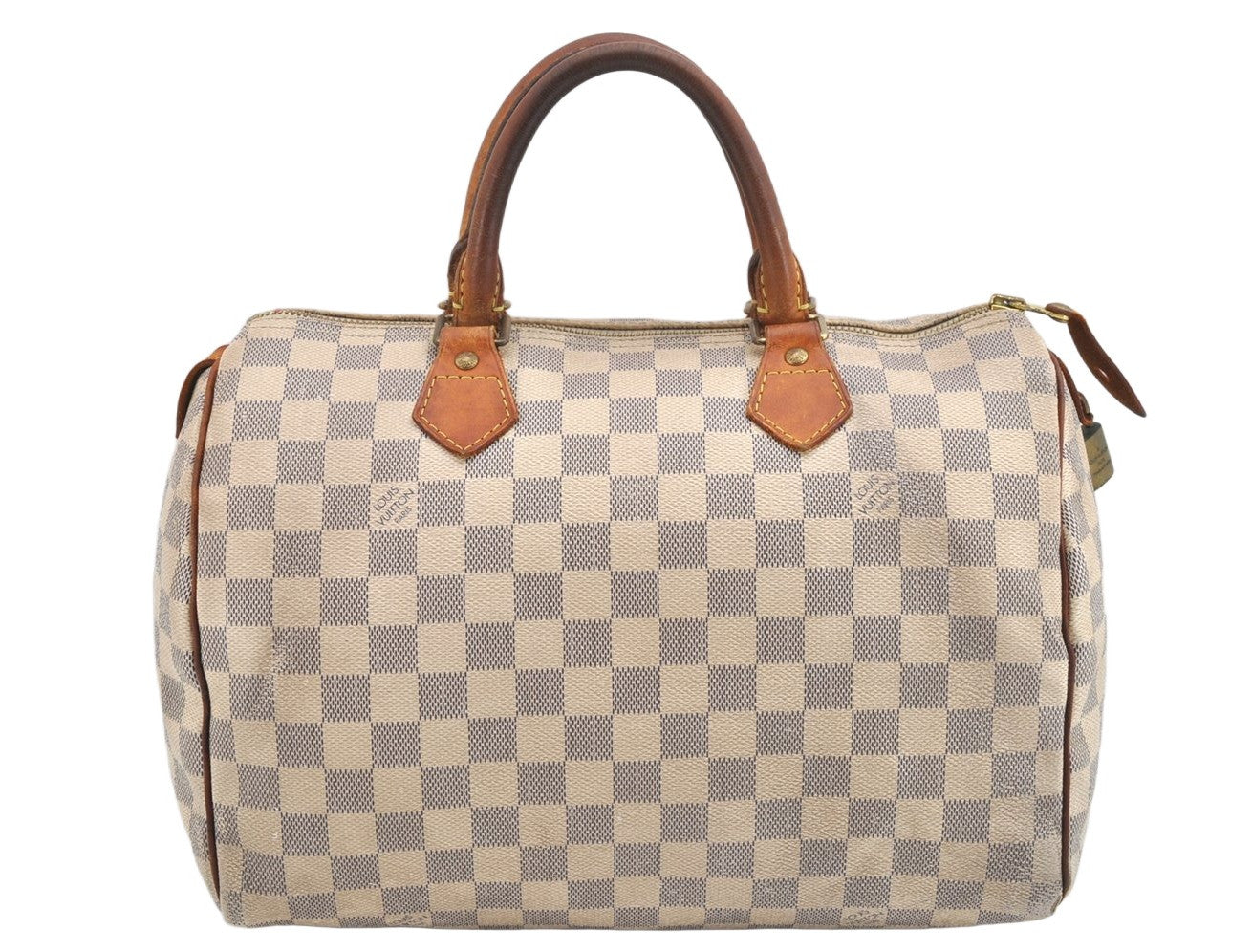 Authentic Louis Vuitton Damier Azur Speedy30 Hand Boston Bag N41533 LV 1927K