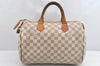 Authentic Louis Vuitton Damier Azur Speedy30 Hand Boston Bag N41533 LV 1927K