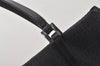 Authentic FENDI Zucchino Shoulder Tote Bag Purse Canvas Leather Black 1928J