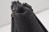 Authentic FENDI Zucchino Shoulder Tote Bag Purse Canvas Leather Black 1928J