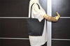 Authentic FENDI Zucchino Shoulder Tote Bag Purse Canvas Leather Black 1928J