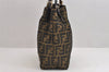 Authentic FENDI Zucca Vintage Shoulder Tote Bag Purse Canvas Leather Brown 1929J