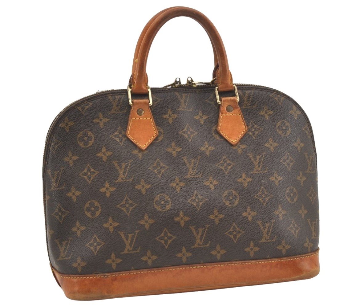 Authentic Louis Vuitton Monogram Alma Hand Bag Purse M51130 LV 1930J
