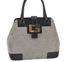 Authentic GUCCI Shoulder Hand Bag Purse Canvas Leather 0021103 Black 1930K