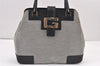 Authentic GUCCI Shoulder Hand Bag Purse Canvas Leather 0021103 Black 1930K