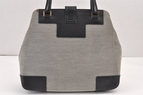 Authentic GUCCI Shoulder Hand Bag Purse Canvas Leather 0021103 Black 1930K