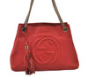 Authentic GUCCI SOHO Tassel Shoulder Tote Bag Chain Leather 308982 Pink 1931J