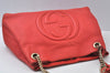 Authentic GUCCI SOHO Tassel Shoulder Tote Bag Chain Leather 308982 Pink 1931J
