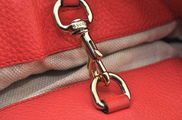 Authentic GUCCI SOHO Tassel Shoulder Tote Bag Chain Leather 308982 Pink 1931J