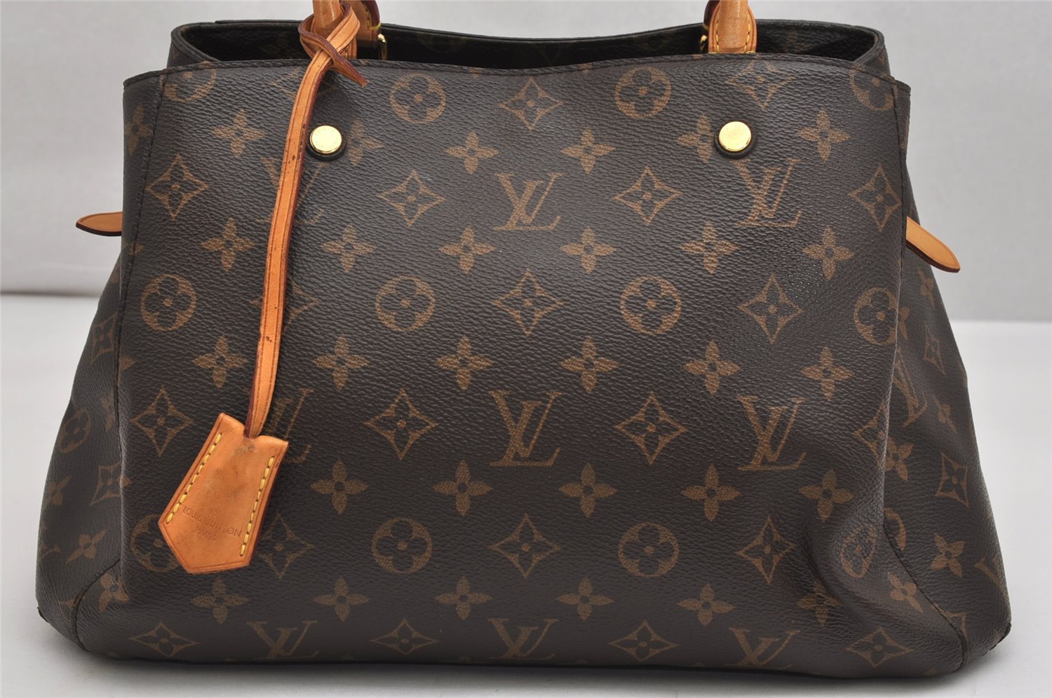 Authentic Louis Vuitton Monogram Montaigne MM 2Way Hand Bag M41056 LV 1931K