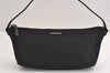 Authentic GUCCI Hand Bag Pouch Purse GG Canvas Leather 071982123 Black 1932J