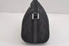 Authentic GUCCI Hand Bag Pouch Purse GG Canvas Leather 071982123 Black 1932J