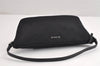 Authentic GUCCI Hand Bag Pouch Purse GG Canvas Leather 071982123 Black 1932J