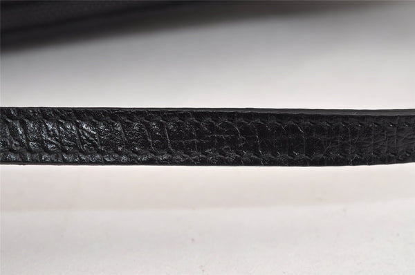 Authentic GUCCI Hand Bag Pouch Purse GG Canvas Leather 071982123 Black 1932J