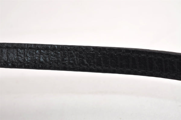 Authentic GUCCI Hand Bag Pouch Purse GG Canvas Leather 071982123 Black 1932J