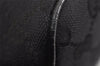Authentic GUCCI Hand Bag Pouch Purse GG Canvas Leather 071982123 Black 1932J