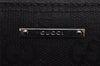 Authentic GUCCI Hand Bag Pouch Purse GG Canvas Leather 071982123 Black 1932J