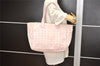 Authentic CHANEL New Travel Line Shoulder Tote Bag Nylon Leather Pink 1933J