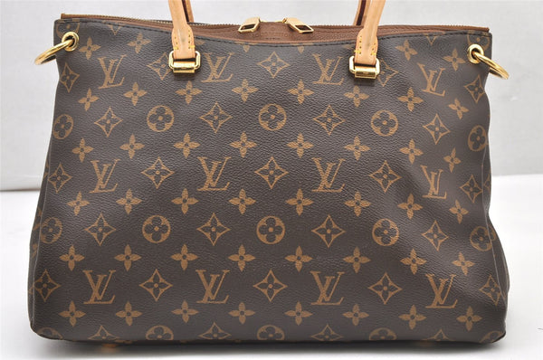 Authentic Louis Vuitton Monogram Pallas 2Way Hand Bag Brown M40907 LV 1933K