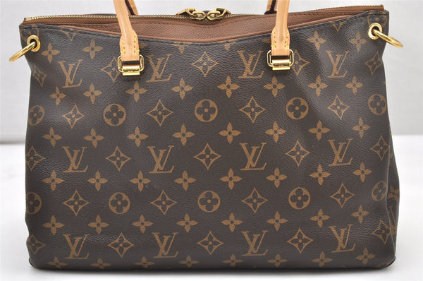 Authentic Louis Vuitton Monogram Pallas 2Way Hand Bag Brown M40907 LV 1933K