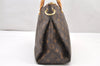 Authentic Louis Vuitton Monogram Pallas 2Way Hand Bag Brown M40907 LV 1933K
