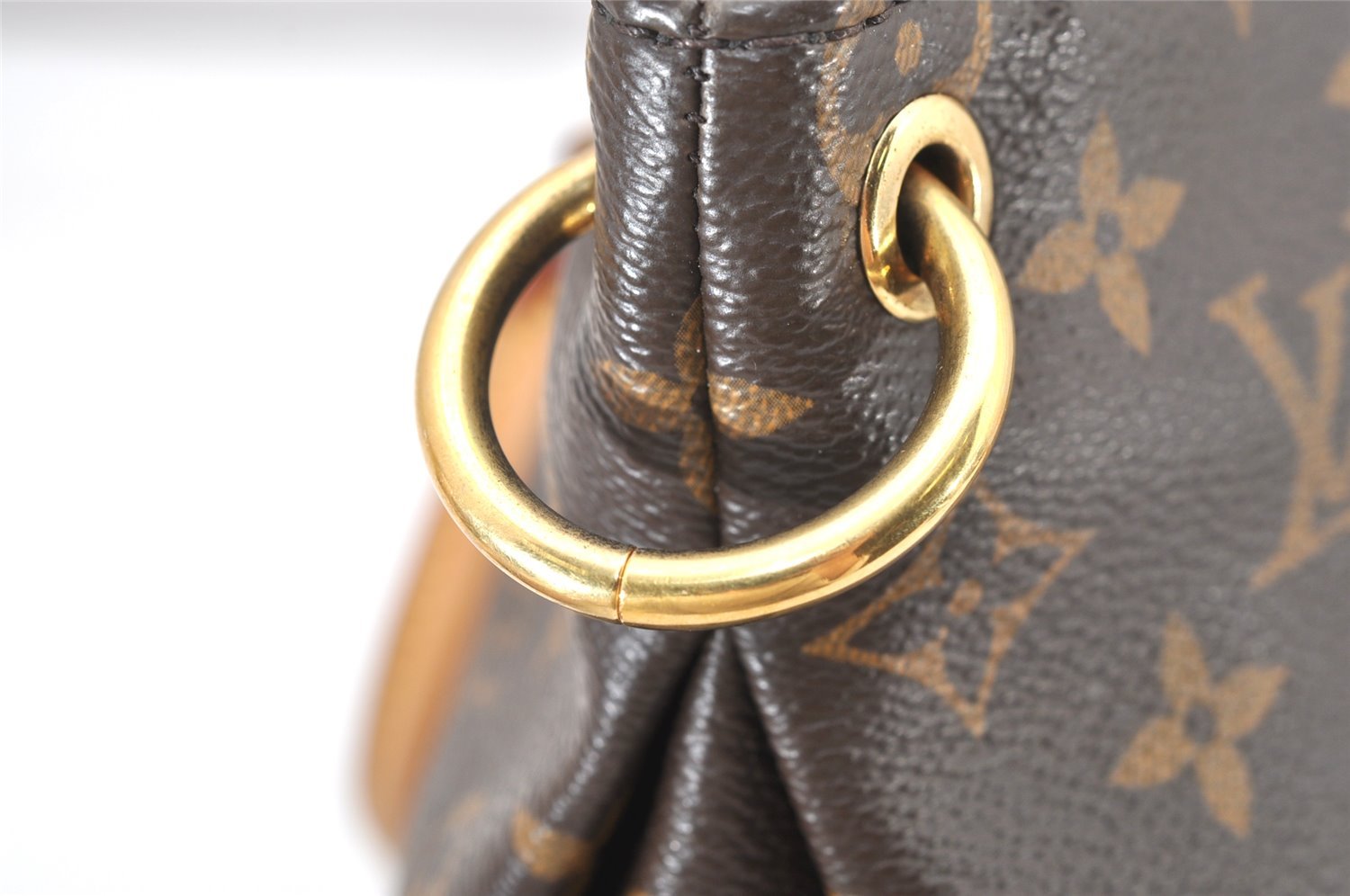 Authentic Louis Vuitton Monogram Pallas 2Way Hand Bag Brown M40907 LV 1933K