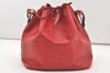 Authentic Louis Vuitton Epi Petit Noe Shoulder Drawstring Bag M44107 Red 1934J