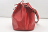 Authentic Louis Vuitton Epi Petit Noe Shoulder Drawstring Bag M44107 Red 1934J