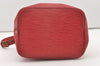 Authentic Louis Vuitton Epi Petit Noe Shoulder Drawstring Bag M44107 Red 1934J