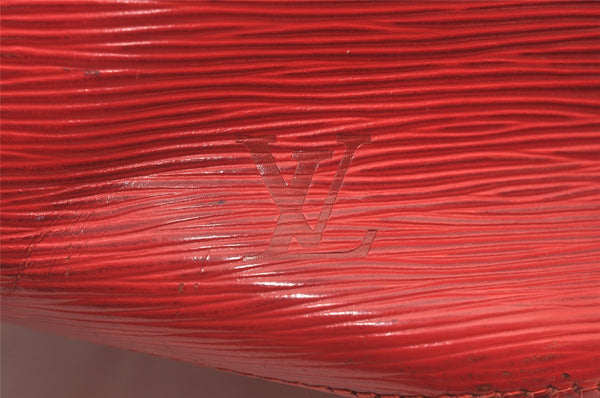 Authentic Louis Vuitton Epi Petit Noe Shoulder Drawstring Bag M44107 Red 1934J