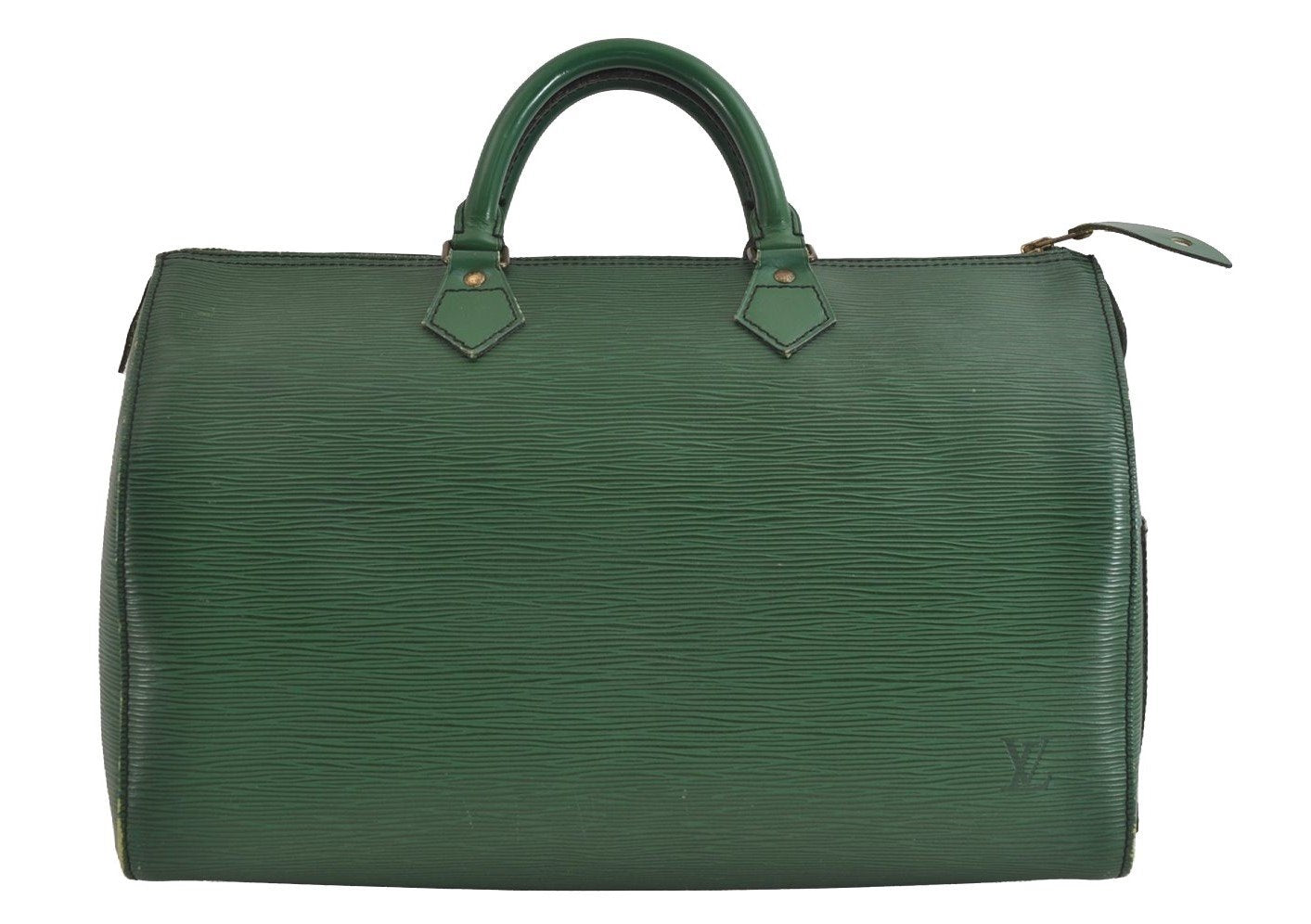 Authentic Louis Vuitton Epi Speedy 35 Hand Boston Bag Green M42994 LV 1935J