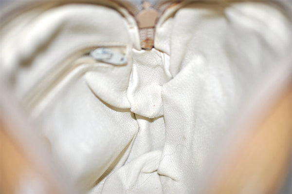 Authentic GUCCI GG Plus PVC Leather Shoulder Cross Body Bag Purse White 1936I