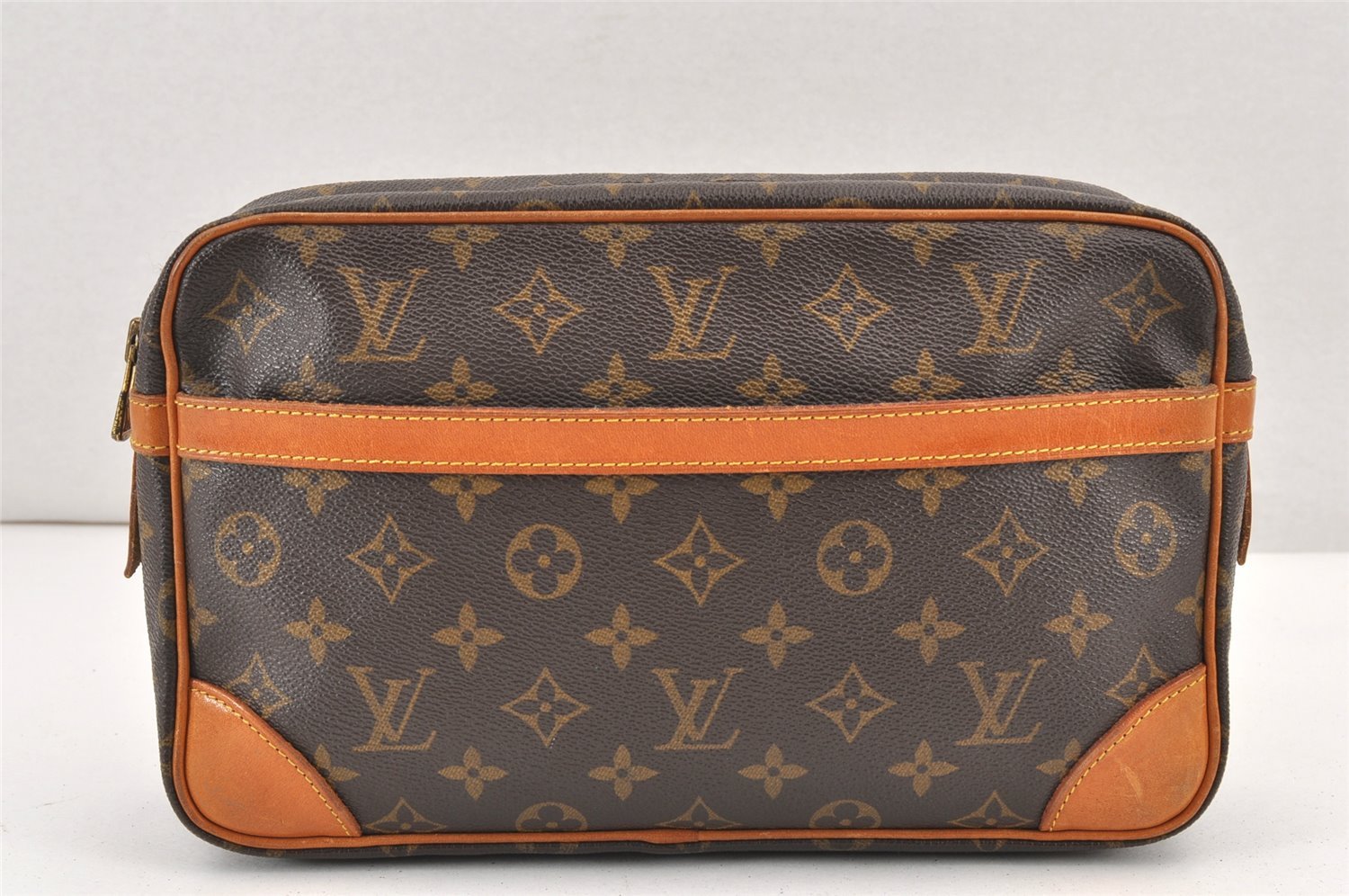 Authentic Louis Vuitton Monogram Compiegne 28 Clutch Hand Bag M51845 LV 1936K