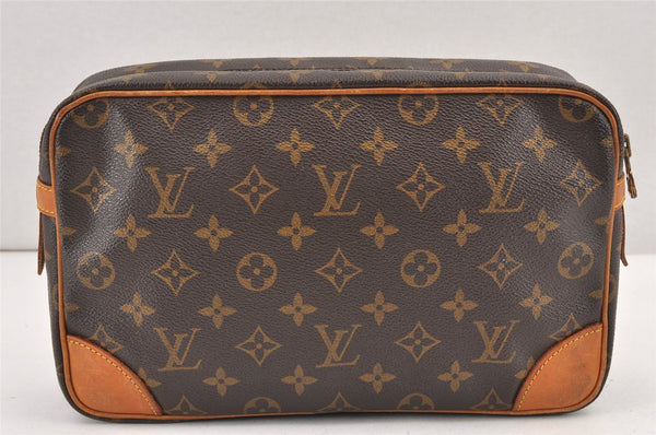Authentic Louis Vuitton Monogram Compiegne 28 Clutch Hand Bag M51845 LV 1936K