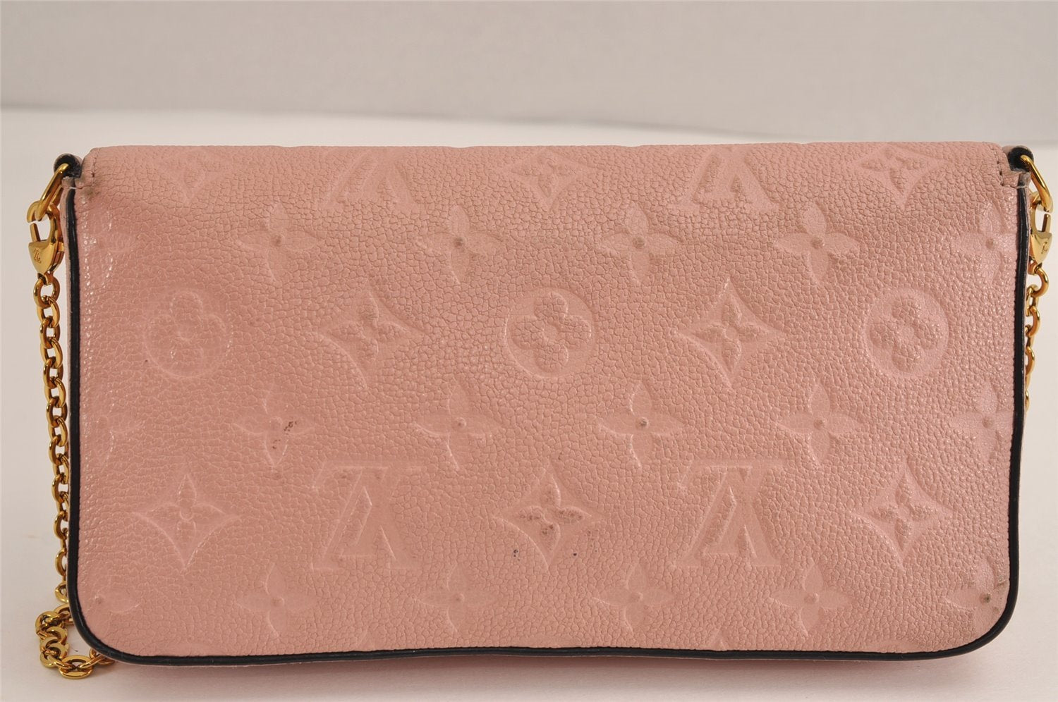 Auth Louis Vuitton Monogram Empreinte Pochette Felice Shoulder Bag Pink 1937J