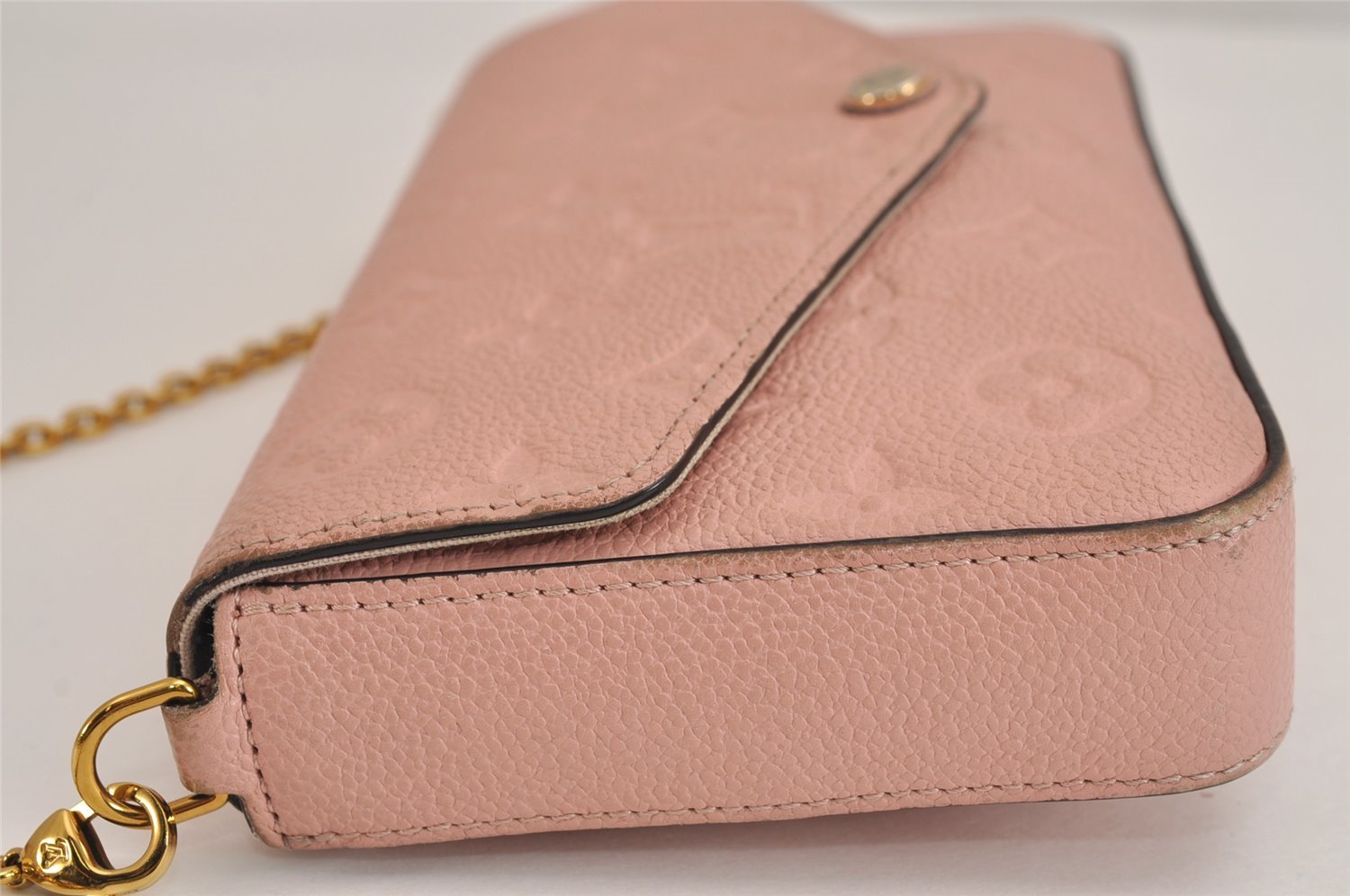 Auth Louis Vuitton Monogram Empreinte Pochette Felice Shoulder Bag Pink 1937J