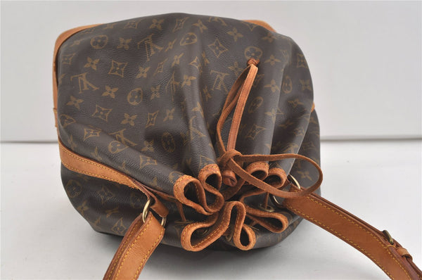 Authentic Louis Vuitton Monogram Noe Shoulder Drawstring Bag M42224 LV 1942J