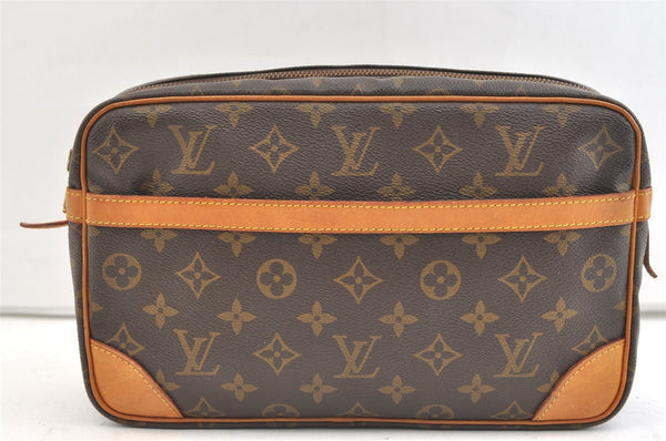Authentic Louis Vuitton Monogram Compiegne 28 Clutch Hand Bag M51845 LV 1942K
