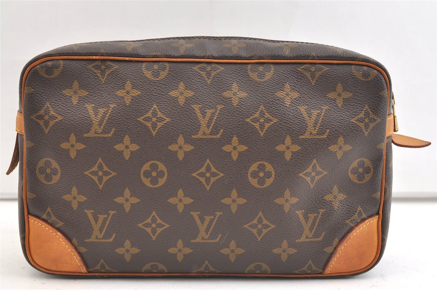 Authentic Louis Vuitton Monogram Compiegne 28 Clutch Hand Bag M51845 LV 1942K