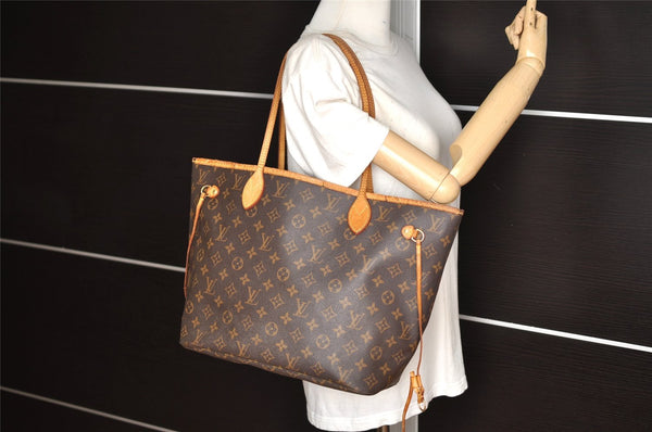 Authentic Louis Vuitton Monogram Neverfull MM Shoulder Tote Bag M40156 LV 1943K