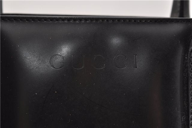 Authentic GUCCI Bamboo Shoulder Hand Bag Purse GG Leather Black Junk 1945G