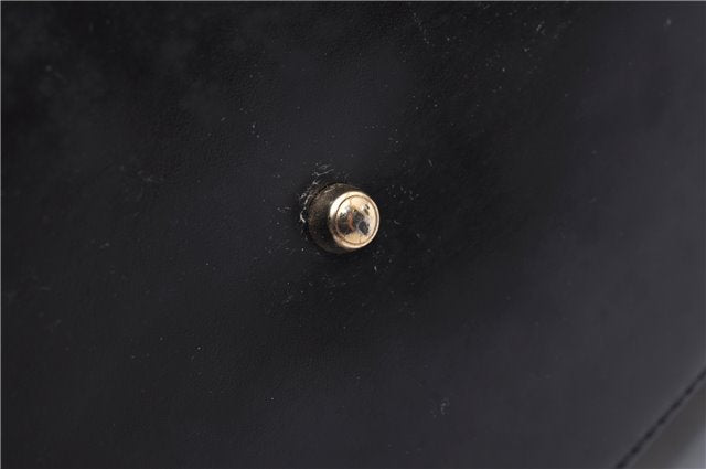 Authentic GUCCI Bamboo Shoulder Hand Bag Purse GG Leather Black Junk 1945G