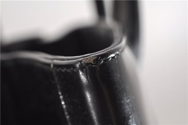 Authentic GUCCI Bamboo Shoulder Hand Bag Purse GG Leather Black Junk 1945G