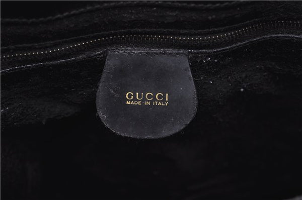 Authentic GUCCI Bamboo Shoulder Hand Bag Purse GG Leather Black Junk 1945G