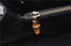 Authentic GUCCI Bamboo Shoulder Hand Bag Purse GG Leather Black Junk 1945G