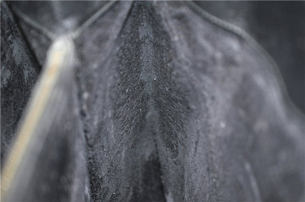 Authentic GUCCI Bamboo Shoulder Hand Bag Purse GG Leather Black Junk 1945G