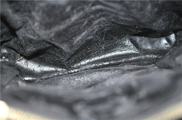 Authentic GUCCI Bamboo Shoulder Hand Bag Purse GG Leather Black Junk 1945G