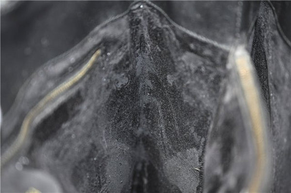 Authentic GUCCI Bamboo Shoulder Hand Bag Purse GG Leather Black Junk 1945G