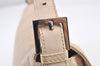 Authentic FENDI Mamma Baguette Shoulder Hand Bag Purse Leather White Cream 1945K